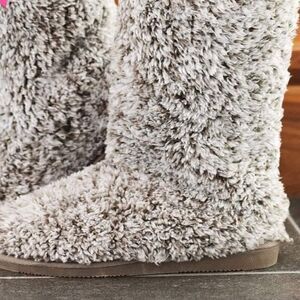 MarleyLilly Sherpa Boots Indoor Outdoor Booties Fuzzy Boots  9